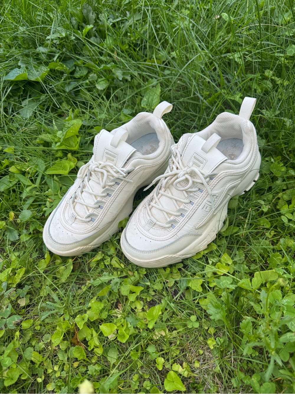 Fila Women's Chunky Sneakers in Off-White/Cream